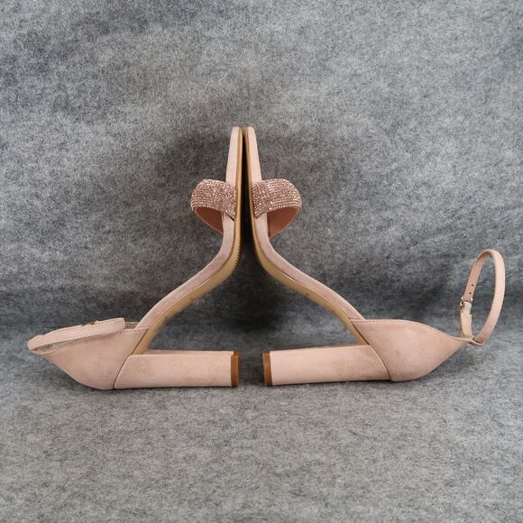 Marc Fisher Shoes Womens 7.5 Sandal Block Heel Ankle Strap Square Toe Leather - Picture 10 of 13